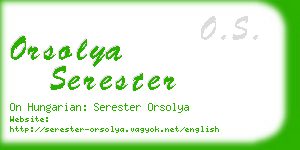 orsolya serester business card